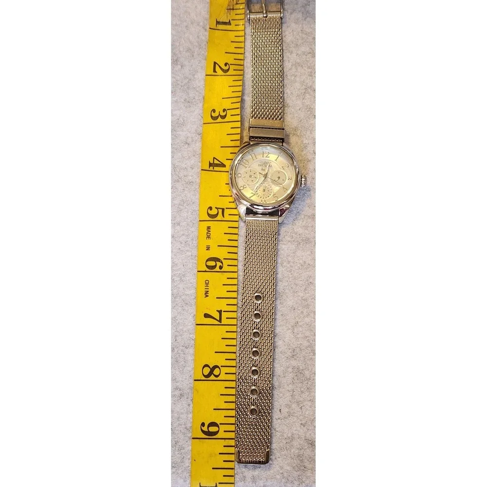 Invicta Angel Mens Watch Mother of Pearl Dial Silver Mesh Stainless Steel READ